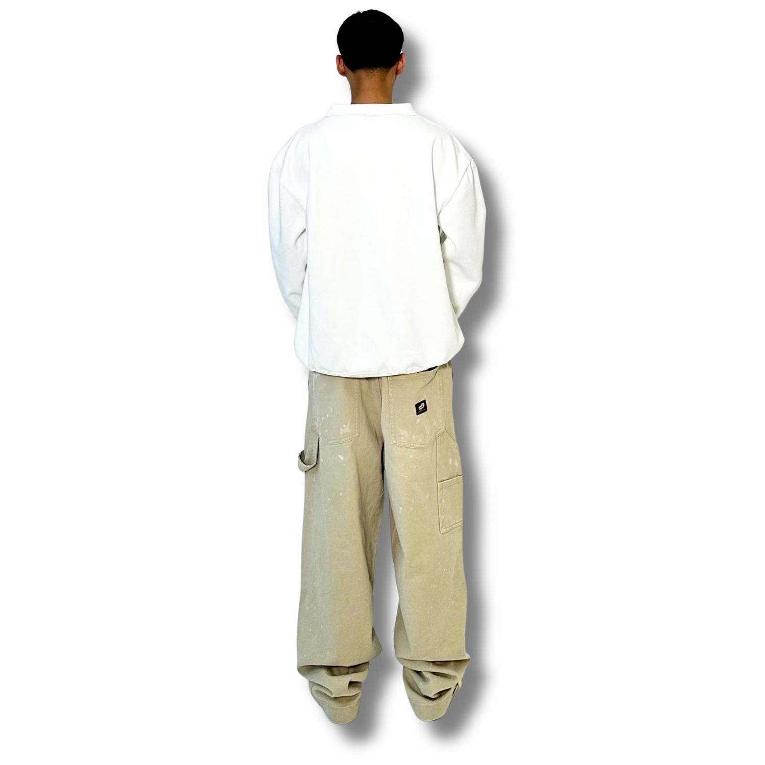 The Trifecta Sweat Half-Zip ( White )